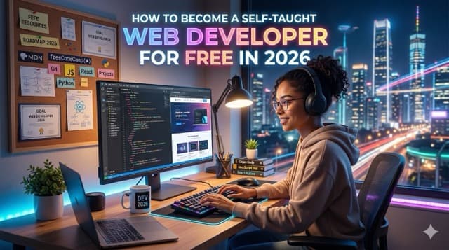 How to Become a Self-Taught Web Developer for Free in 2026